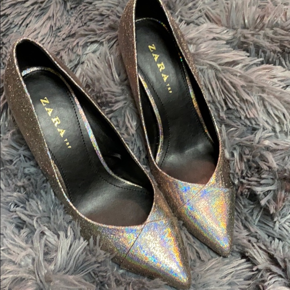 Zara holographic heels